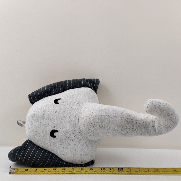 Plush Elephant Head Humane Trophy Stuffed Decor Nursery Wall Hanging - Picture 10 of 10